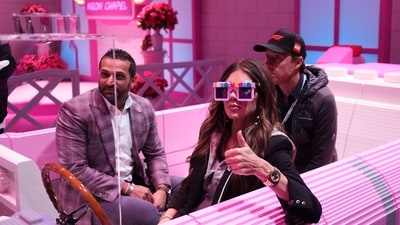 FBI director Kash Patel and U.S. Secretary of Homeland Security Kristi Noem sit in a pink Cadillac made of LEGO blocks before the Formula One Las Vegas Grand Prix auto race, Saturday, Nov. 22, 2025 in Las Vegas. (AP Photo/Eric Gay) (AP) FBI director Kash Patel and U.S. Secretary of Homeland Security Kristi Noem sit in a pink Cadillac made of LEGO blocks before the Formula One Las Vegas Grand Prix auto race, Saturday, Nov. 22, 2025 in Las Vegas. (AP Photo/Eric Gay) (AP)