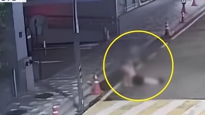 CCTV footage shows the top executive dragging the woman after sexually assaulting her. CCTV footage shows the top executive dragging the woman after sexually assaulting her.