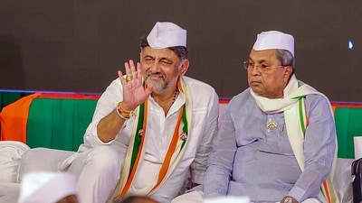 Karnataka deputy CM DK Shivakumar and CM Siddaramaiah were considered the top two choices for the chief ministerial role after the May 2023 Assembly election. (PTI) Karnataka deputy CM DK Shivakumar and CM Siddaramaiah were considered the top two choices for the chief ministerial role after the May 2023 Assembly election. (PTI)