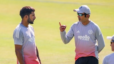India's head coach Gautam Gambhir with player Dhruv Jurel (PTI) India's head coach Gautam Gambhir with player Dhruv Jurel (PTI)