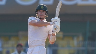 Tristan Stubbs (94 off 180), who narrowly missed a half-century by one run in the first innings, once again fell agonisingly short—this time just six runs shy of a Test century. (PTI) Tristan Stubbs (94 off 180), who narrowly missed a half-century by one run in the first innings, once again fell agonisingly short—this time just six runs shy of a Test century. (PTI)