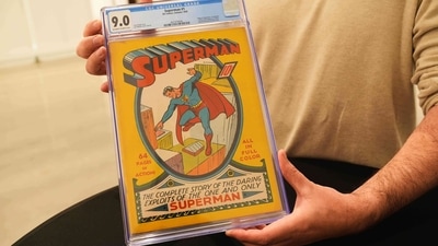 The "Superman No. 1" comic, released in 1939 by Detective Comics Inc., is one of a small number of copies known to be in existence (AP) The "Superman No. 1" comic, released in 1939 by Detective Comics Inc., is one of a small number of copies known to be in existence (AP)