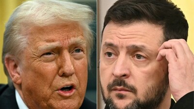 President Donald Trump had earlier slammed Ukraine for ‘zero gratitude’; Volodymyr Zelensky quickly moved to mend ties. (AFP) President Donald Trump had earlier slammed Ukraine for ‘zero gratitude’; Volodymyr Zelensky quickly moved to mend ties. (AFP)