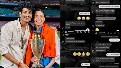 Palaash Muchhal and Smriti Mandhana; the alleged 'cheating' screenshots Palaash Muchhal and Smriti Mandhana; the alleged 'cheating' screenshots