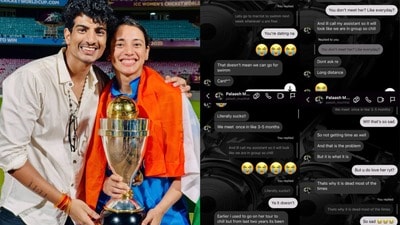 స్మృతి మంధానాను కాబోయే భర్త మోసం చేశాడా? మరో అమ్మాయితో చాట్.. వైరల్ అవుతున్న పోస్ట్.. సోషల్ మీడియాలో రచ్చ స్మృతి మంధానాను కాబోయే భర్త మోసం చేశాడా? మరో అమ్మాయితో చాట్.. వైరల్ అవుతున్న పోస్ట్.. సోషల్ మీడియాలో రచ్చ