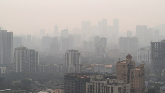 Mumbai AQI: While many developers promote the project, leveraging the views as a key selling point, netizens on social media opine that the sea view and forest view often become polluted views during winter. (Picture for representational purposes only) (Praful Gangurde /HT Photo )