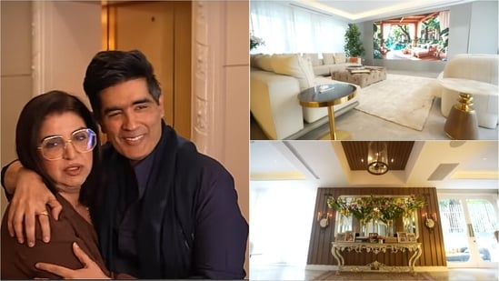 Farah Khan tours Manish Malhotra's glamorous Mumbai bungalow.