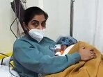A Noida-based mother has shared a video of her son from the hospital, blaming NCR's pollution. A Noida-based mother has shared a video of her son from the hospital, blaming NCR's pollution.
