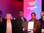 Commonwealth Sport President Donald Ruparek along with IOA President PT Usha (C) in Glasgow. (IOA) Commonwealth Sport President Donald Ruparek along with IOA President PT Usha (C) in Glasgow. (IOA)