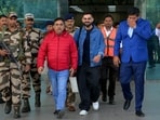 Virat Kohli arrives at Birsa Munda Airport in Ranchi