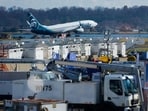 An Alaska Airlines plane takes off at Ronald Reagan Washington National Airport (DCA) in Arlington An Alaska Airlines plane takes off at Ronald Reagan Washington National Airport (DCA) in Arlington