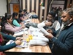 The dedicated war room for 173-Lucknow East constituency at Vikas Bhawan in Sarvodaya Nagar, Lucknow. (Deepak Gupta/HT)