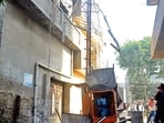 The site where the incident took place at Shaheed Bhagat Singh Nagar in Ludhiana. (Gurpreet Singh/HT)
