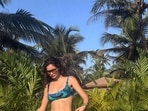Gabriella Demetriades chilling out in the Sun