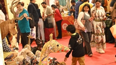 Gram it: It's the last day of India International Trade Fair 2025 at Bharat Mandapam, Pragati Maidan, today (November 27). So, have you explored and shopped to your heart's content? Here's how some visitors rushed here over the weekend, to satiate the shopaholic in them. (Photo: Arvind Yadav/HT)