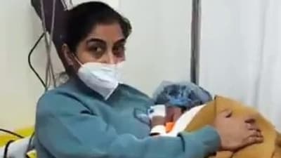 A Noida-based mother has shared a video of her son from the hospital, blaming NCR's pollution. (Instagram/@baby.khrisha_jayrit) A Noida-based mother has shared a video of her son from the hospital, blaming NCR's pollution. (Instagram/@baby.khrisha_jayrit)