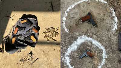 A total of seven .32-calibre pistols and 70 live cartridges were recovered from the accused, identified as Harvinder Singh, Lakhwinder Singh, Mohammad Samir and Rohit Sharma, all hailing from Rajpura, Patiala. (HT Photo) A total of seven .32-calibre pistols and 70 live cartridges were recovered from the accused, identified as Harvinder Singh, Lakhwinder Singh, Mohammad Samir and Rohit Sharma, all hailing from Rajpura, Patiala. (HT Photo)