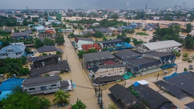 Floods across nine Thai provinces, including Songkhla, where Hat Yai is located, have affected more than 980,000 homes. (AP) Floods across nine Thai provinces, including Songkhla, where Hat Yai is located, have affected more than 980,000 homes. (AP)