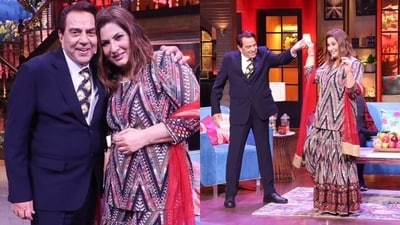 Dharmendra danced with Archana Puran Singh on Kapil Sharma's show.