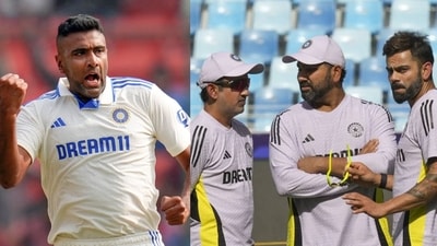 Ravichandran Ashwin in Test cricket, Gautam Gambhir, Rohit Sharma and Virat Kohli. (ANI) Ravichandran Ashwin in Test cricket, Gautam Gambhir, Rohit Sharma and Virat Kohli. (ANI)