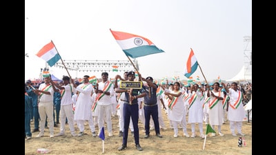 Candidates of the Bharat Scouts and Guides from various states participate in the 19th National Jamboree at the Defence Expo Ground, Vrindavan Sector 15, in Lucknow (HT ) Candidates of the Bharat Scouts and Guides from various states participate in the 19th National Jamboree at the Defence Expo Ground, Vrindavan Sector 15, in Lucknow (HT )