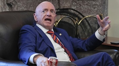 Sen. Mark Kelly is among those facing flak after the shooting in DC. (AP) Sen. Mark Kelly is among those facing flak after the shooting in DC. (AP)