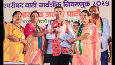 Fadnavis has been addressing two to three rallies a day in addition to holding closed-door meetings with local leaders. (X) Fadnavis has been addressing two to three rallies a day in addition to holding closed-door meetings with local leaders. (X)
