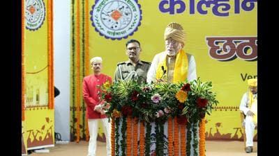 Jharkhand Governor Santosh Kumar Gangwar at KU convocation programme in Chaibasa on Wednesday. (HT PHOTO) Jharkhand Governor Santosh Kumar Gangwar at KU convocation programme in Chaibasa on Wednesday. (HT PHOTO)