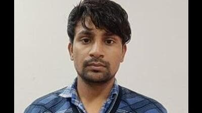 Soyab of Dhauj near Al Falah University in Faridabad is the seventh accused to be arrested in the Red Fort blast case. (HT Photo)