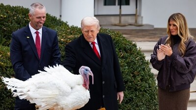 The National Thanksgiving Turkeys were raised in North Carolina, and today's ceremony marks the 78th anniversary of the presentation. Photographer: Jim Lo Scalzo/EPA/Bloomberg (Bloomberg) The National Thanksgiving Turkeys were raised in North Carolina, and today's ceremony marks the 78th anniversary of the presentation. Photographer: Jim Lo Scalzo/EPA/Bloomberg (Bloomberg)