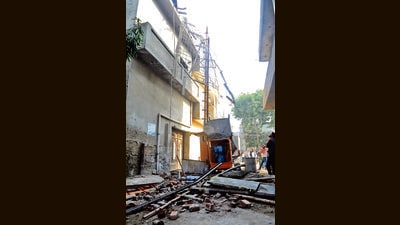 The site where the incident took place at Shaheed Bhagat Singh Nagar in Ludhiana. (Gurpreet Singh/HT) The site where the incident took place at Shaheed Bhagat Singh Nagar in Ludhiana. (Gurpreet Singh/HT)