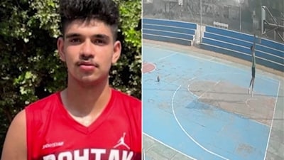 Hardik Rathi, a national level player, died after the basketball hoop collapsed on him.