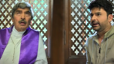 Kis Ki Ko Pyaar Karron 2: Kapil Sharma and late actor Asrani in a still from the film set to release on December 12 Kis Ki Ko Pyaar Karron 2: Kapil Sharma and late actor Asrani in a still from the film set to release on December 12