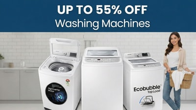 Top load washing machines are on sale from  ₹11,990 with big Amazon discounts this week.
