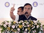 Assam Chief Minister Himanta Biswa Sarma while speaking at a launch in Guwahati. (@himantabiswaX/ANI Photo)
Assam Chief Minister Himanta Biswa Sarma while speaking at a launch in Guwahati. (@himantabiswaX/ANI Photo)