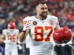Kansas City Chiefs tight end Travis Kelce (87) warms up prior to the game against the Dallas Cowboys at AT&T Stadium
