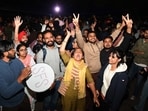 Students celebrate at Panjab University, Chandigarh, after announcement of the PU senate election dates, on Thursday, November 27, 2025. Students celebrate at Panjab University, Chandigarh, after announcement of the PU senate election dates, on Thursday, November 27, 2025.