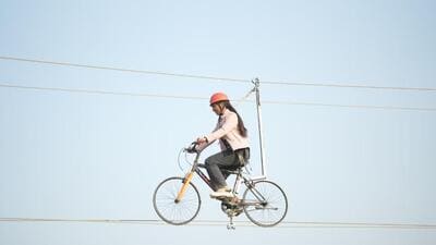 A girl shows her adventure skills at the 19th National Jamboree of Bharat Scouts and Guides in Lucknow. (SOURCED) A girl shows her adventure skills at the 19th National Jamboree of Bharat Scouts and Guides in Lucknow. (SOURCED)