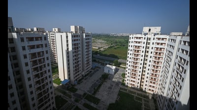 DDA flats at Bawana in New Delhi. (Sanchit Khanna/HT)