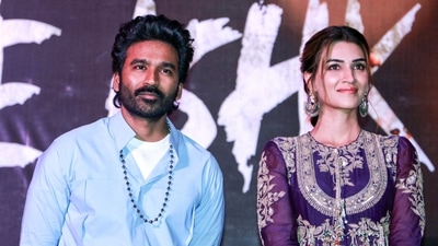 Dhanush and Kriti Sanon during the press conference in New Delhi for their upcoming film Tere Ishk Mein. (ANI) Dhanush and Kriti Sanon during the press conference in New Delhi for their upcoming film Tere Ishk Mein. (ANI)
