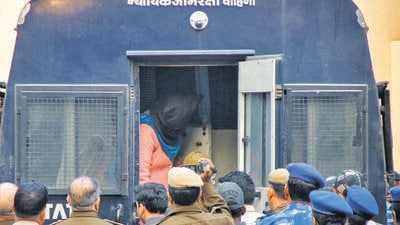 Dr Shaheen Saeed arrested by the National Investigation Agency (NIA) in connection with Delhi blast case, being brought to Patiala House Court. (Vipin Kumar) Dr Shaheen Saeed arrested by the National Investigation Agency (NIA) in connection with Delhi blast case, being brought to Patiala House Court. (Vipin Kumar)