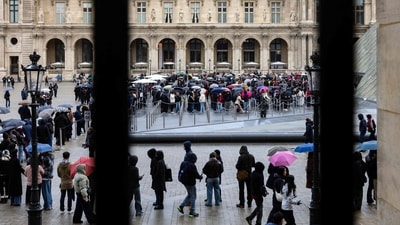 On October 19, a four-person gang raided the Louvre, taking just seven minutes to steal jewellery worth an estimated $102 million before fleeing on scooters. (AFP)