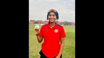 Nandani Sharma from UT Cricket Association has been picked in the Women’s T20 Premier League auction for ₹20 lakh. (HT) Nandani Sharma from UT Cricket Association has been picked in the Women’s T20 Premier League auction for ₹20 lakh. (HT)