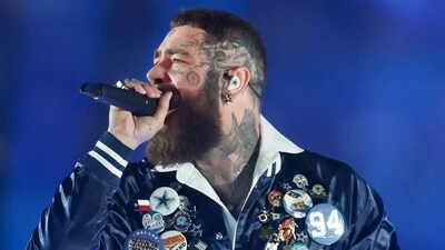 Post Malone performs during halftime of the game between the Kansas City Chiefs and Dallas Cowboys at AT&T Stadium (IMAGN IMAGES via Reuters Connect)