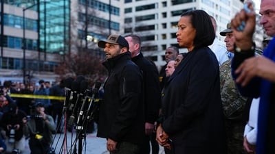 Kash Patel, director of the Federal Bureau of Investigation (FBI), left, and Muriel Bowser, mayor of the District of Columbia, during a news conference (Bloomberg) Kash Patel, director of the Federal Bureau of Investigation (FBI), left, and Muriel Bowser, mayor of the District of Columbia, during a news conference (Bloomberg)