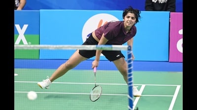 Tanvi Sharma in action in Lucknow on Thursday. (Deepak Gupta/HT) Tanvi Sharma in action in Lucknow on Thursday. (Deepak Gupta/HT)