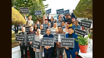 Thakur, who was in the Opposition lounge when these remarks were made, returned immediately to the House to register his objection. (HT Photo) Thakur, who was in the Opposition lounge when these remarks were made, returned immediately to the House to register his objection. (HT Photo)