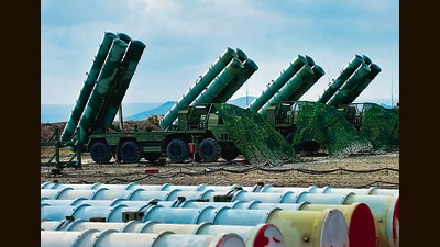The stocking up and replenishment of S-400’s surface to air missiles was deemed necessary as the Indian armed forces used the air defence system extensively during Operation Sindoor. (HT Photo)