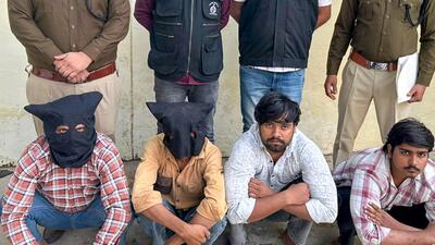 The suspects under police custody. (Parveen Kumar/HT) The suspects under police custody. (Parveen Kumar/HT)