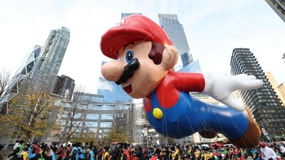 A Mario balloon by Nintendo floats down the street during the annual Macy's Thanksgiving Day Parade in New York City (AFP) A Mario balloon by Nintendo floats down the street during the annual Macy's Thanksgiving Day Parade in New York City (AFP)